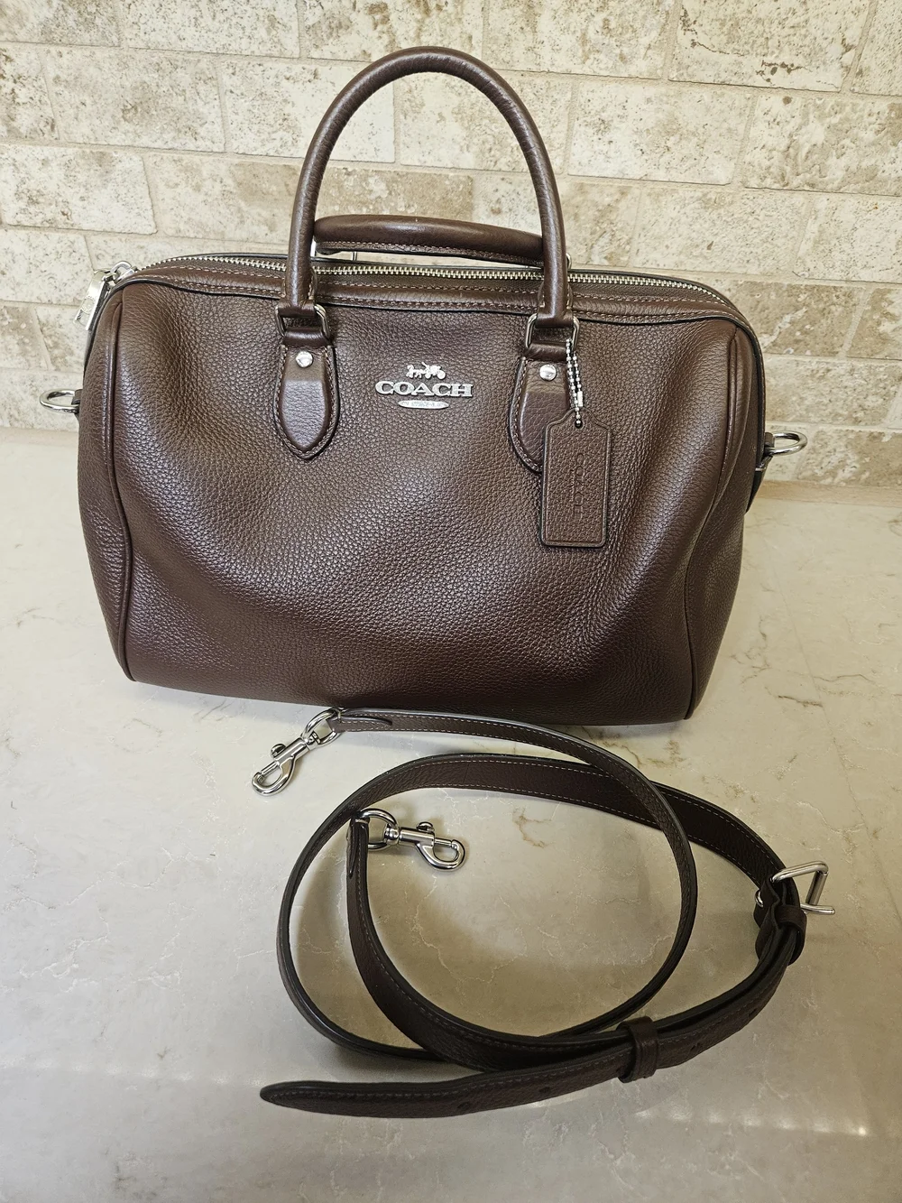 Coach Large Rowan Satchel in Maple - Picture 2 of 9